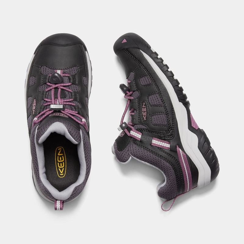 Discount Keen Targhee Kids Hiking Shoes Black/Purple (8457-GWBKH)